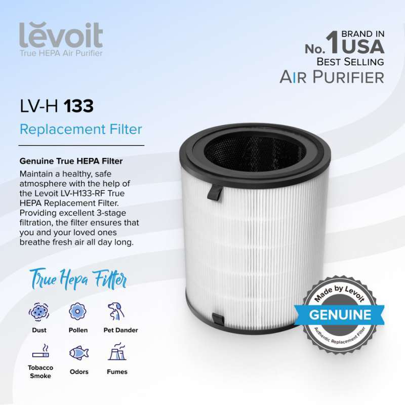 Jual Levoit LVH133 Tower True HEPA Replacement Filter Genuine USA