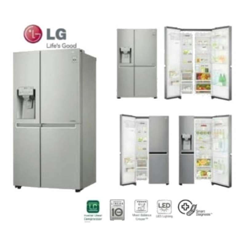 Jual LG GCL247CLV Side By Side Automatic Ice Maker Linear Inverter di
