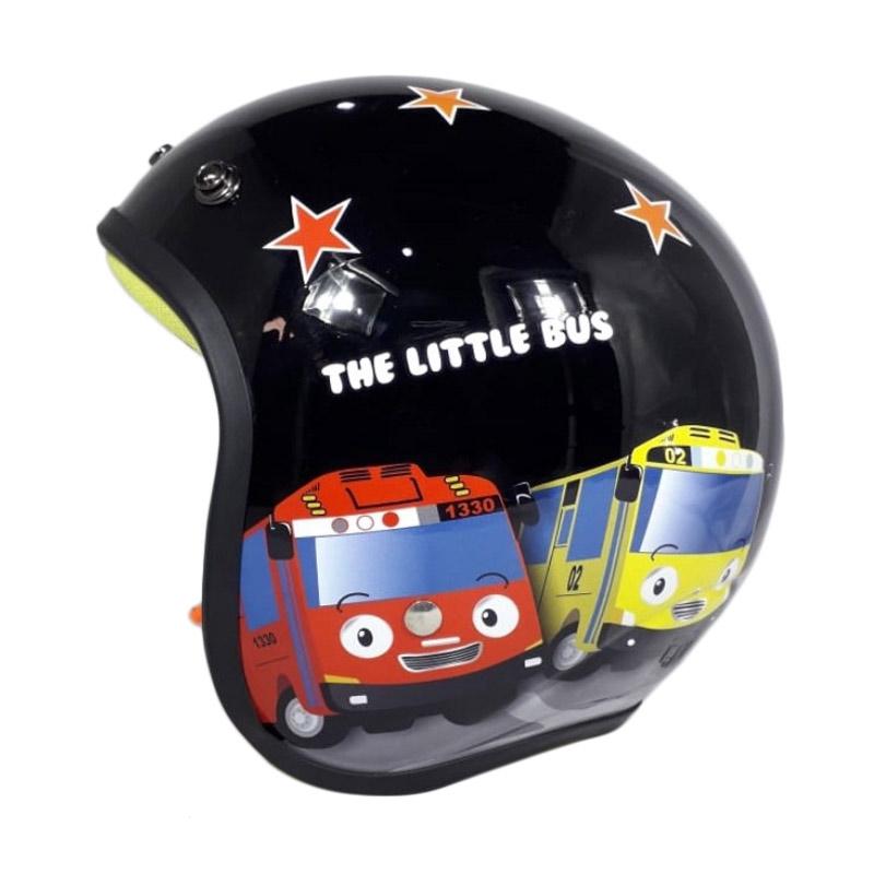 Jual JP Helmet Retro Kids Tayo The Little Bus Helm Anak Super Black
