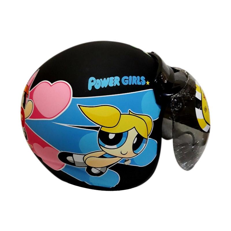 Jual JP Helmet Retro Kids Powerpuff Girls Helm Anak Black Doff
