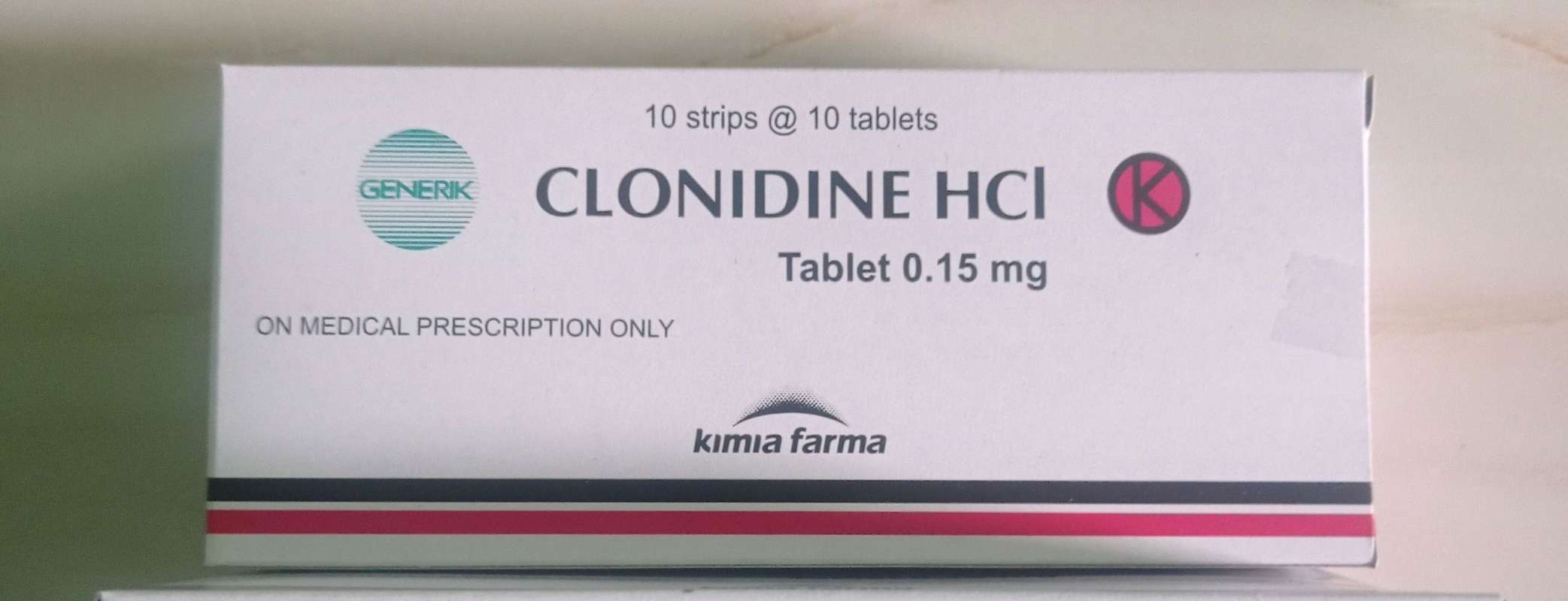 Jual clonidine hcl 0 15 mg 100 tablet di seller lstore1993 pal meriam