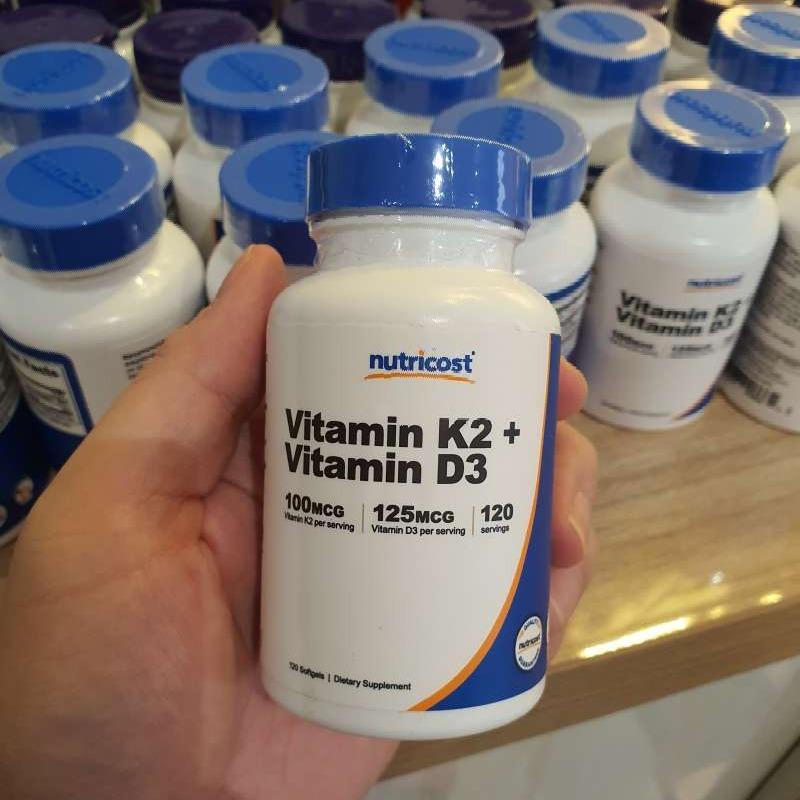 Jual NUTRICOST VITAMIN D3 K2 Nutricost D3 5000IU + K2 100mcg 120