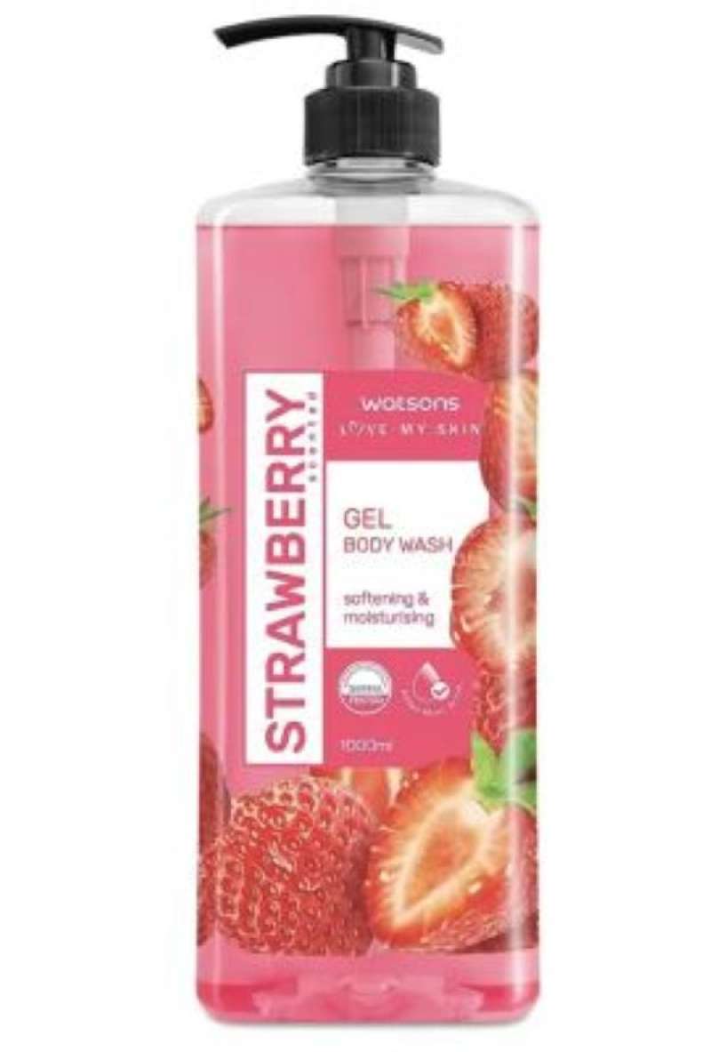Jual WATSONS strawberry Cream Body Wash 1L di Seller happybabyY
