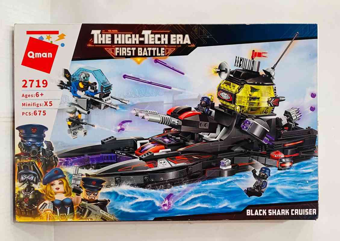 Jual Bricks Block Qman High Tech Era First Battle Black Shark Cruiser ...