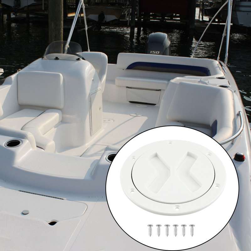 Promo Boat 4 inch Access Port Hatch Cover Deck Plate Circular Screw Out