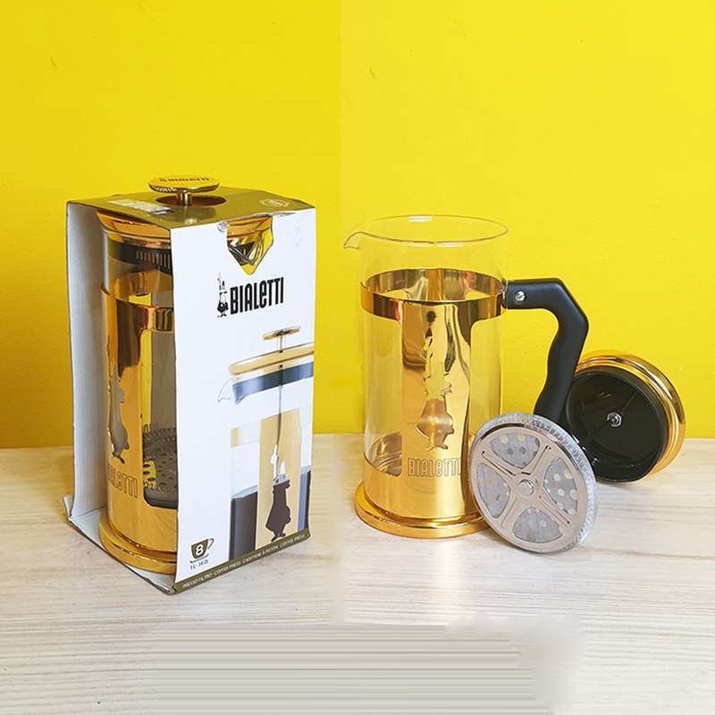 Jual French Press Bialetti 1L Gold Coffee Plunger Alat Seduh Kopi Teh
