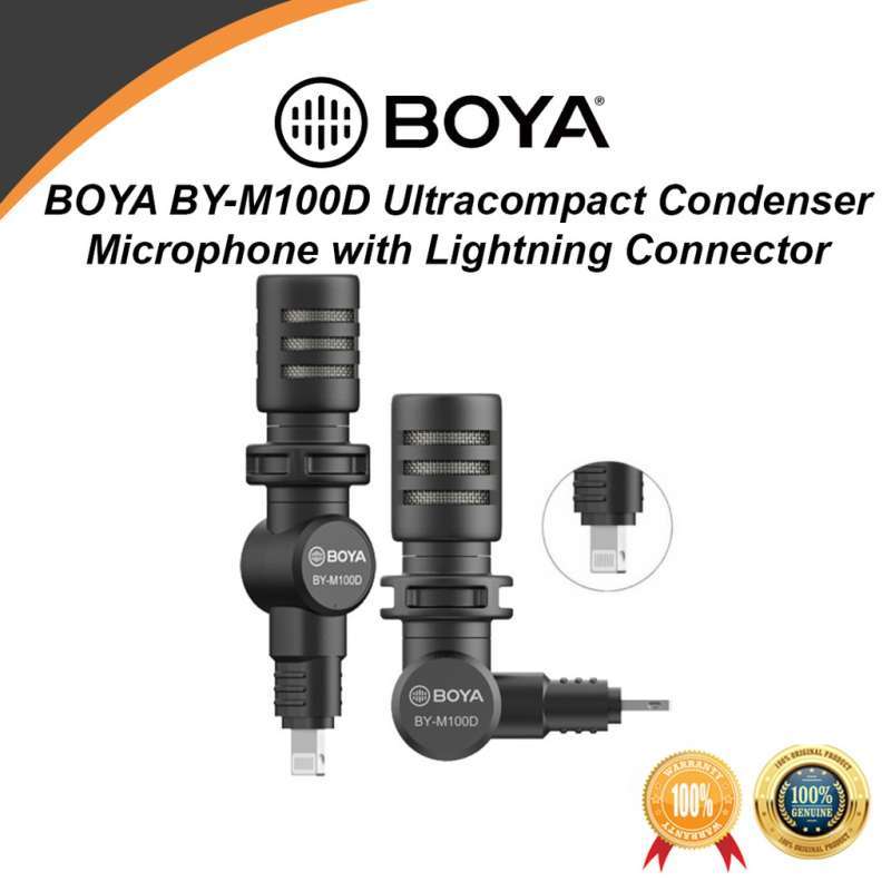 Jual BOYA BYM100D Condenser Microphone with Lightning Mic