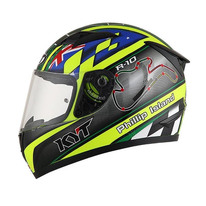 â Kyt R10 Flat Visor Philip Island Helm Full Face Terbaru