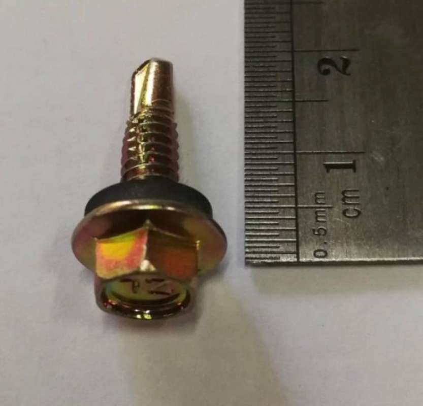 Jual SKRUP ROOFING 2 CM PER KOTAK/SEKRUP HOLO BESI BAJA KUNING KARET di ...