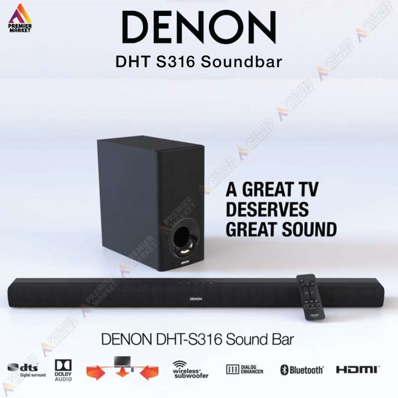 Promo Denon DHT S316 Home Theatre Soundbar Wireless with Subwoofer