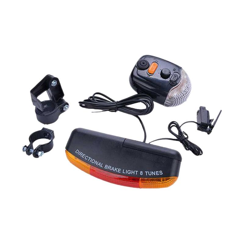 Jual OEM 7 LED Lampu Sepeda dengan Klakson [Rem, Sein Kiri
