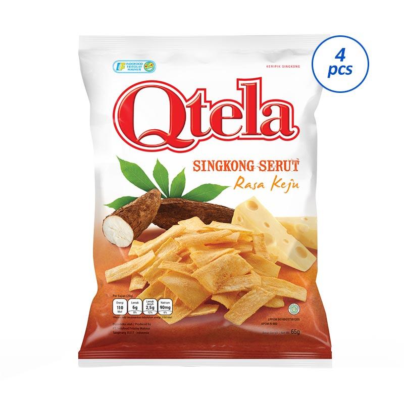Qtela Singkong Serut Keju Snack[65 g/4 Pcs] Image