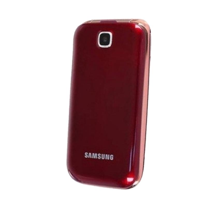 Jual Samsung C3592 Dual Sim Handphone - Merah Metalik