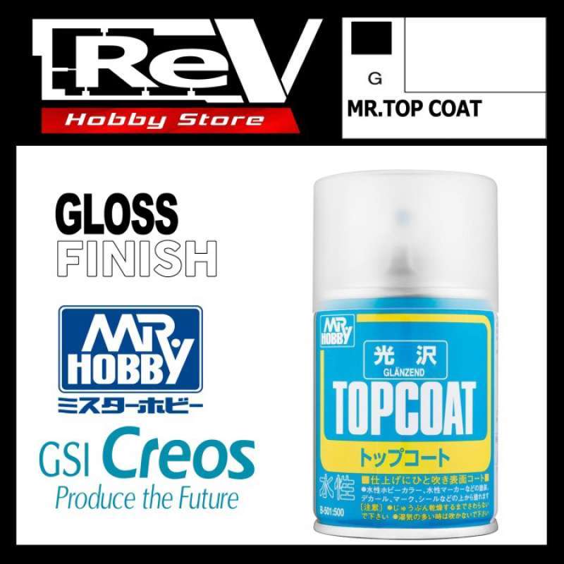 Jual MR HOBBY TOP COAT GLOSS MR COLOR SPRAY CAN CAT GUNDAM HG MG PG B501 di Seller Revhobbystore