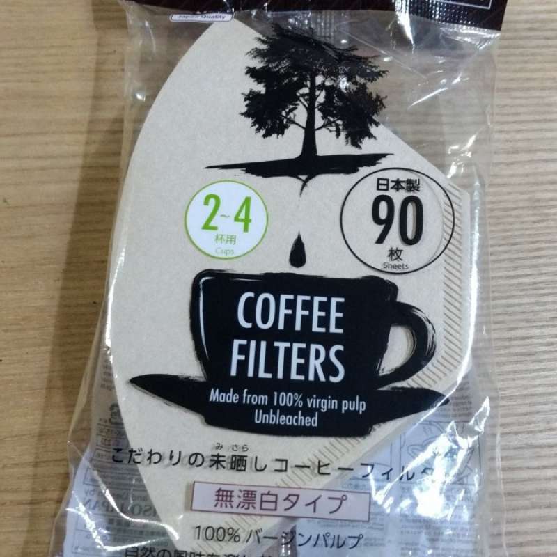 Jual Filter Kopi untuk 12 Cup Coffee Filter Daiso isi 90 lembar di
