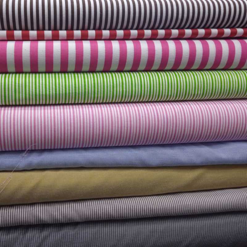 Promo [1 meter] kain katun lokal motif salur kain motif garis kain ...