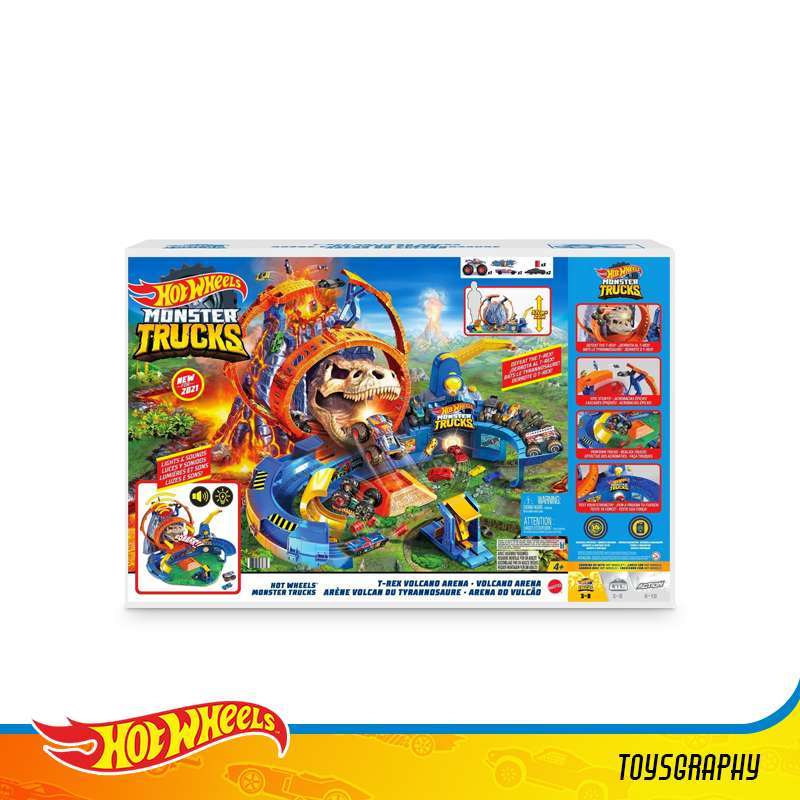 t rex volcano arena marque hot wheels