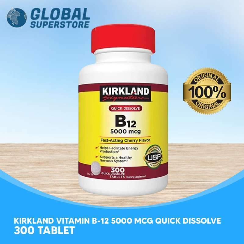 Jual Kirkland Signature Quick Dissolve B12 5000 mcg Multivitamin [300