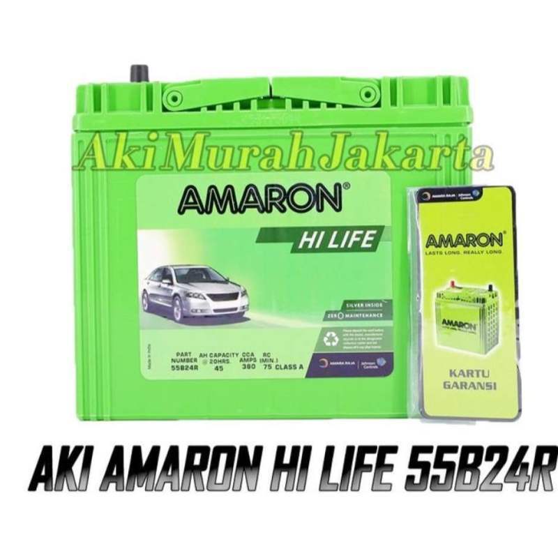 Jual Aki Mobil Daihatsu Terios NS60 / 55B24R Amaron Hi-Life 12V / 45Ah