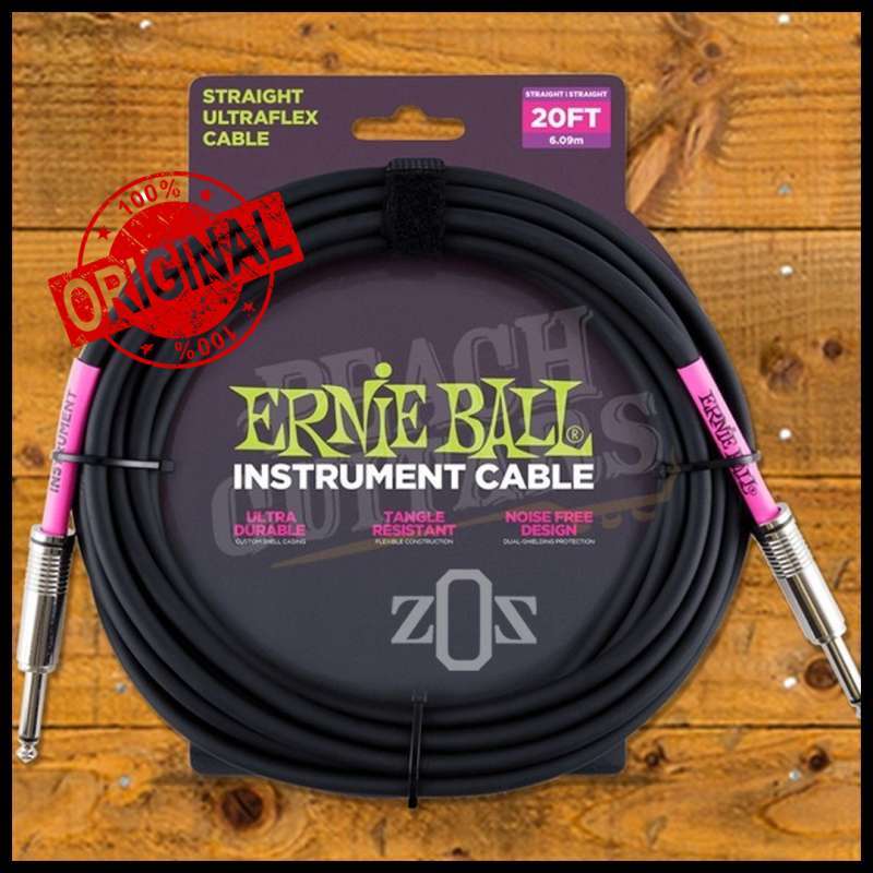 Jual Kabel Cable Jack Ernie Ball Efek Effect 6M 20Ft Gitar Guitar di