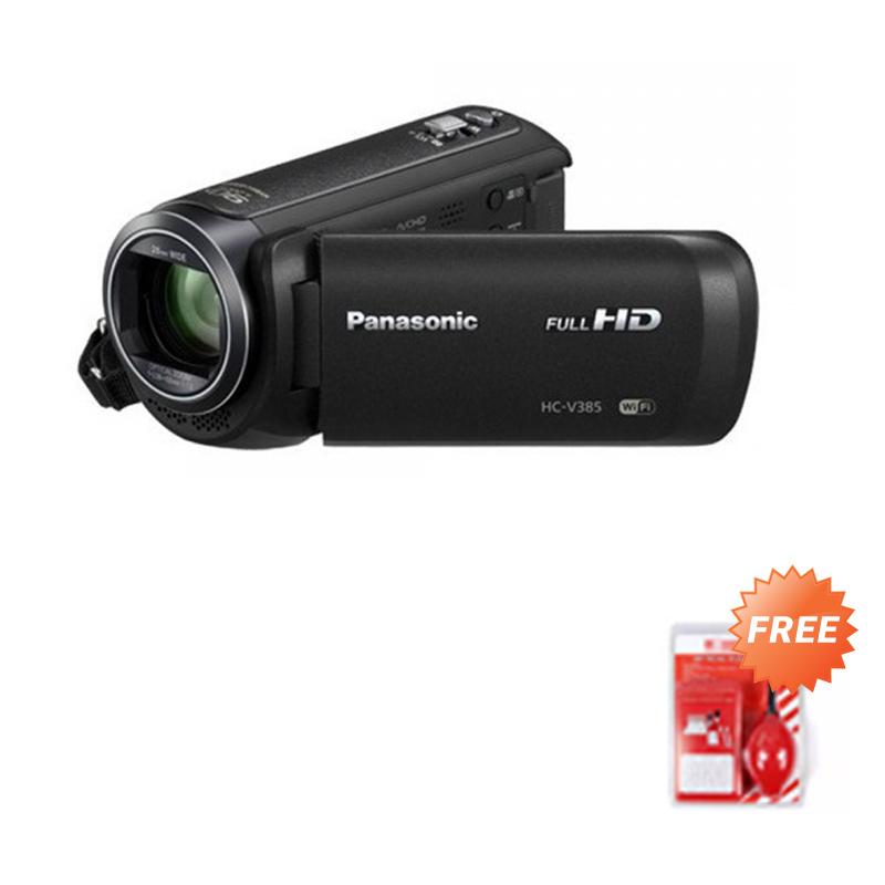 Jual Panasonic Lumix HCV385 Full HD Camcorder + Free Cleaning Kit di