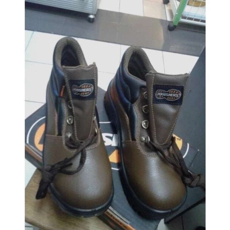 Jual Sepatu Safety Krusher Florida Brown / Safety Shoes Krusher Murah