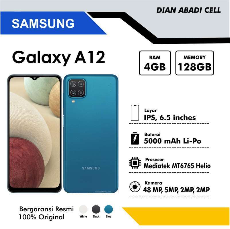 Jual SAMSUNG GALAXY A12 RAM 4/128 di Seller Dian Abadi Cellular Kota