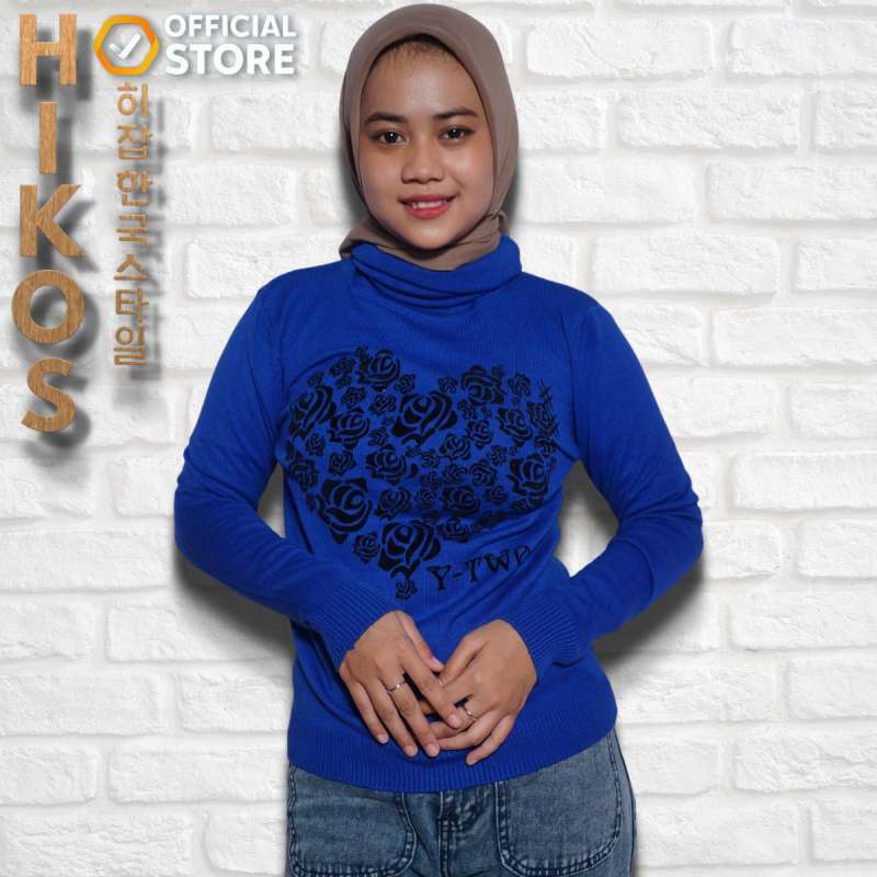 Promo HIKOS íì¡ íêµ­ ì¤íì¼ Hijabers Korean Style Sweater Wanita Turtle Neck