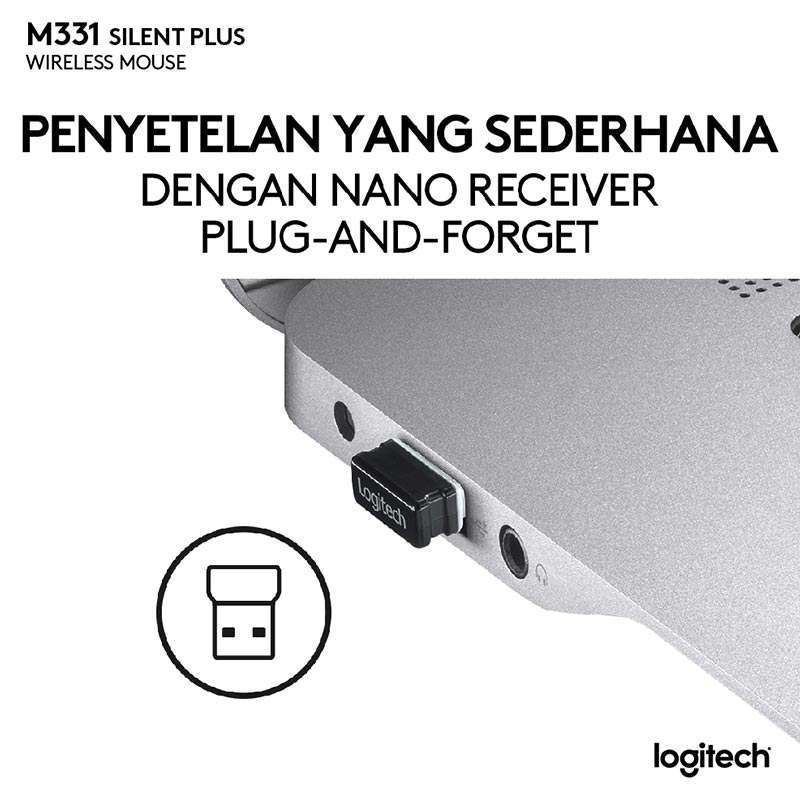 Promo Logitech M331 Mouse Wireless Bluetooth With Silent Plus Original ...