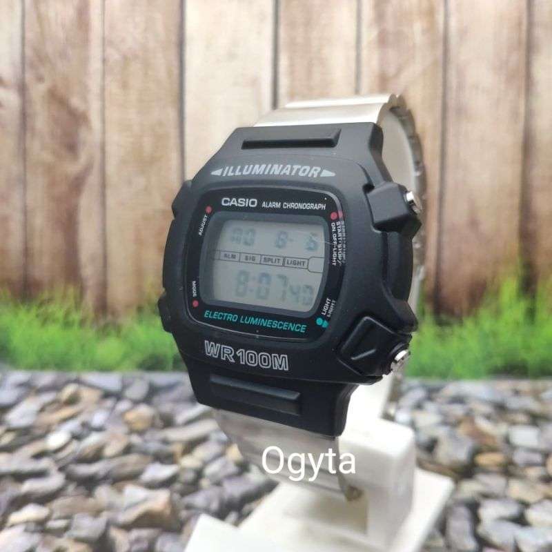 Jual Casio Digital Jam Tangan Pria Rantai Silver W7401V Custom