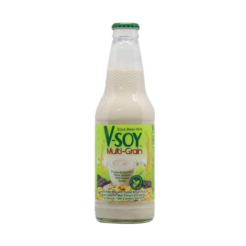 Jual VSOY Multi Grain Soya Bean Milk [300 mL/ Kemasan Glass Bottle] di