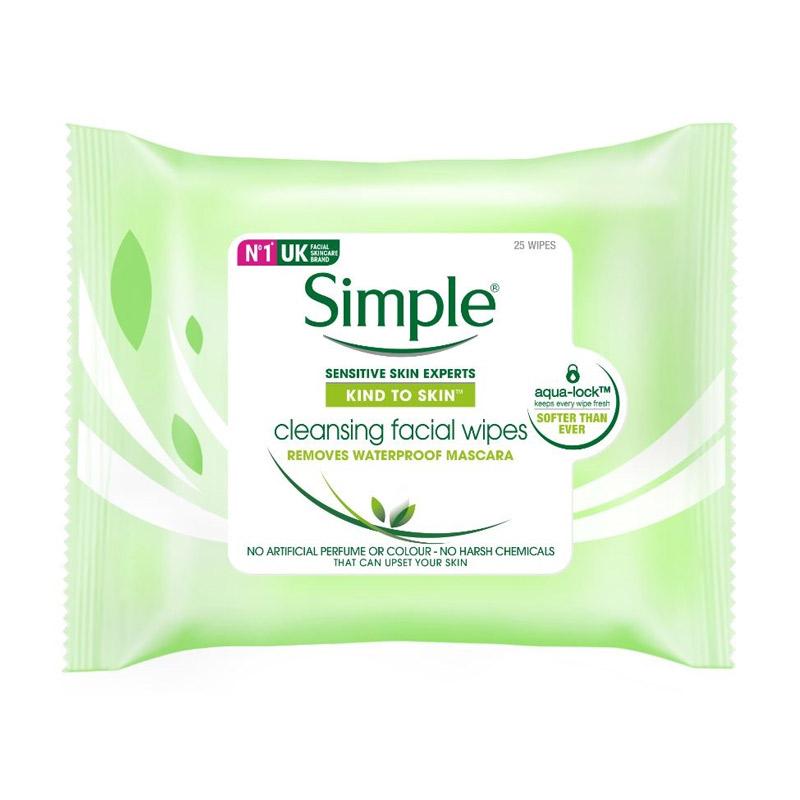 Jual Simple Kind To Skin Cleansing Wipes [25 Pcs] di Seller Vitaminkita ...