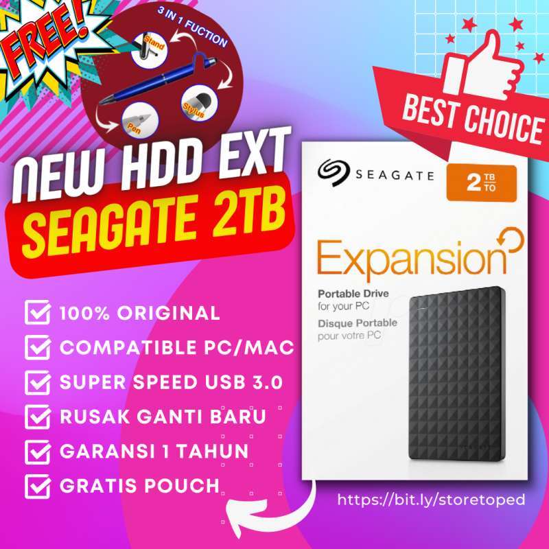 Jual Harddisk Hardisk Eksternal Seagate 1 TB External HDD Hard Disk