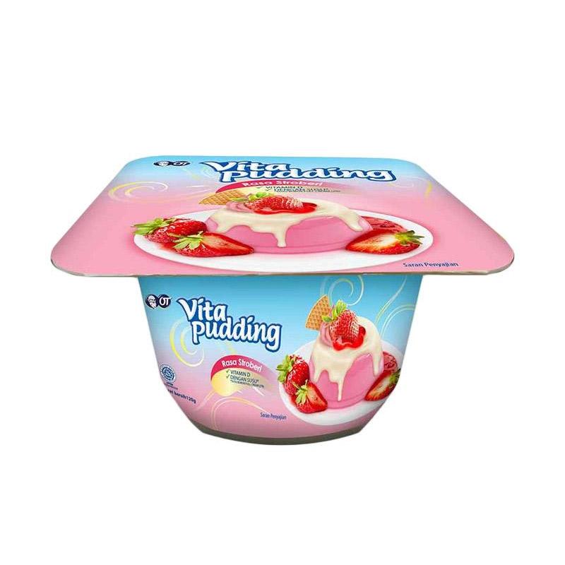 Jual Vita Pudding Strawberry Jelly Agaragar [120 G/ Kemasan Cup] Di
