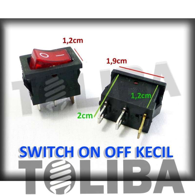 Jual Saklar Switch On Off kecil 3 pin 3 kaki ada lampu indikator di ...