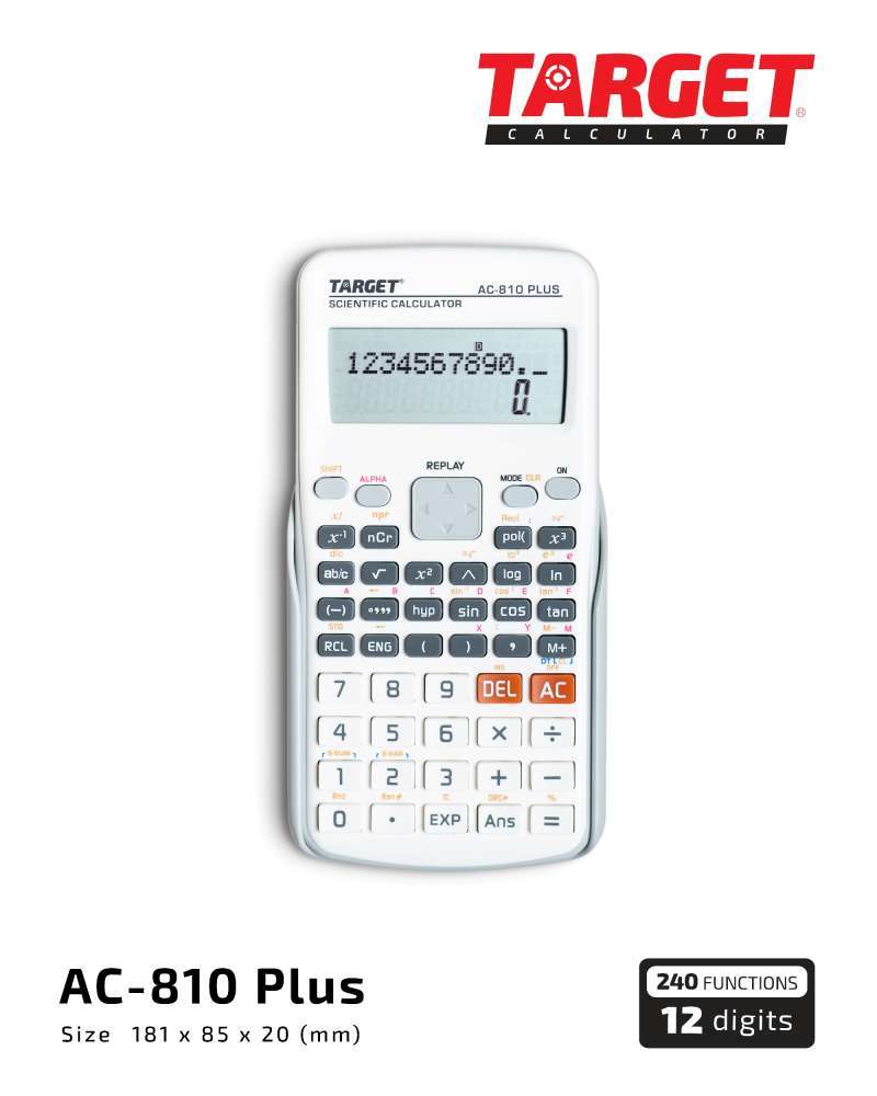 Jual TARGET AC810 PLUS Scientific Calculator 12 Digit di Seller