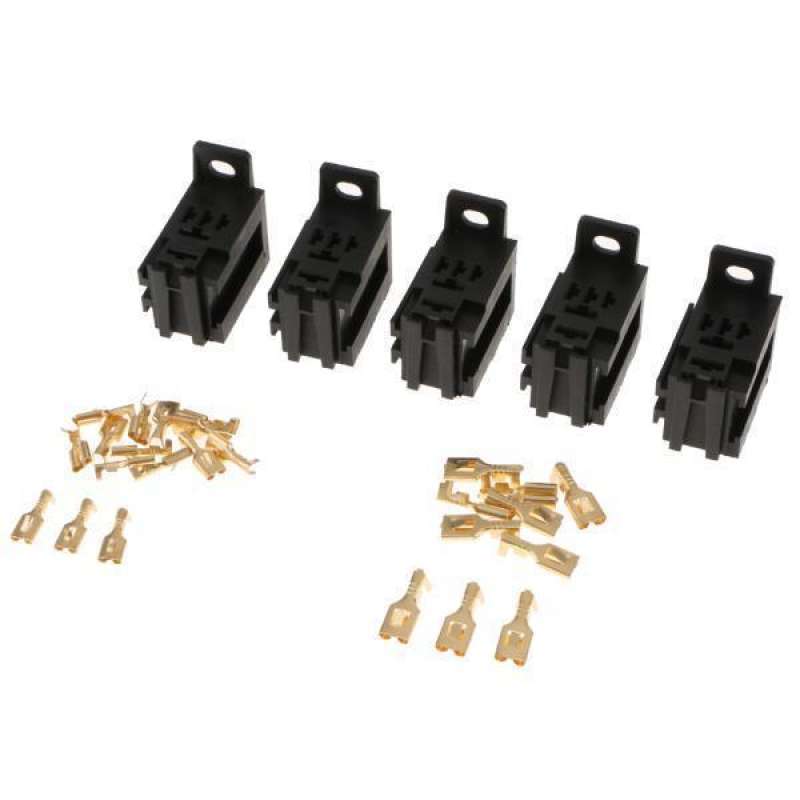 Jual 15x 5x 4 Pin Automotive Relay Socket Connector with Cable Contains ...
