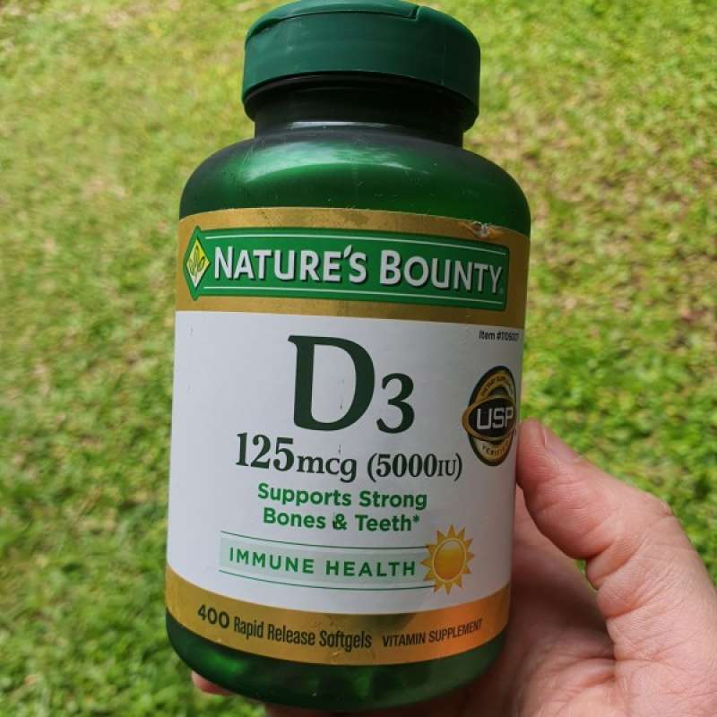Promo Nature's Bounty Vitamin D3 5000 IU 400 Softgel Diskon 42 di