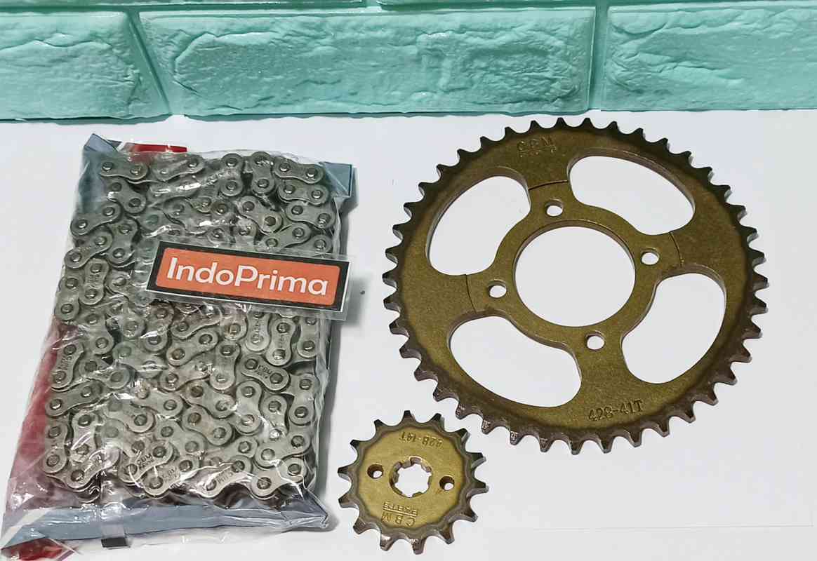 Jual gear paket emas 41. gigi tarik depan belakang dan rantai honda WIN
