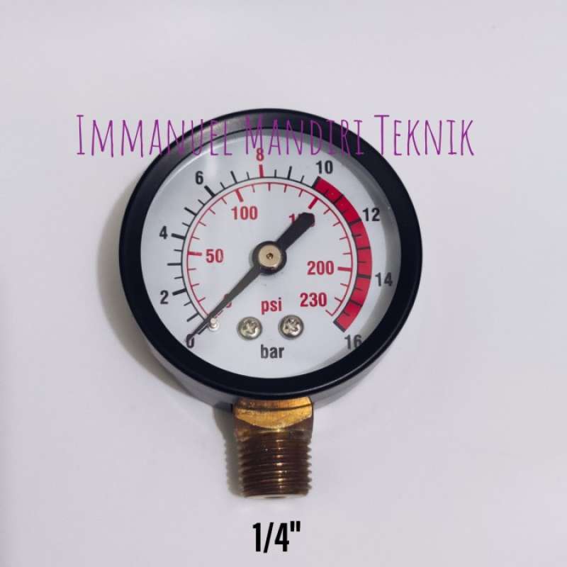 Promo Pressure Gauge 16 Bar Drat 1/4 SanEi / Pengukur Tekanan Pompa