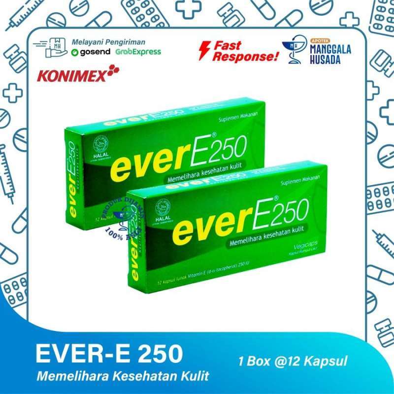 Jual Ever E 250 1 Box @ 12 Kapsul Suplemen Vitamin E Di Seller Apotek ...