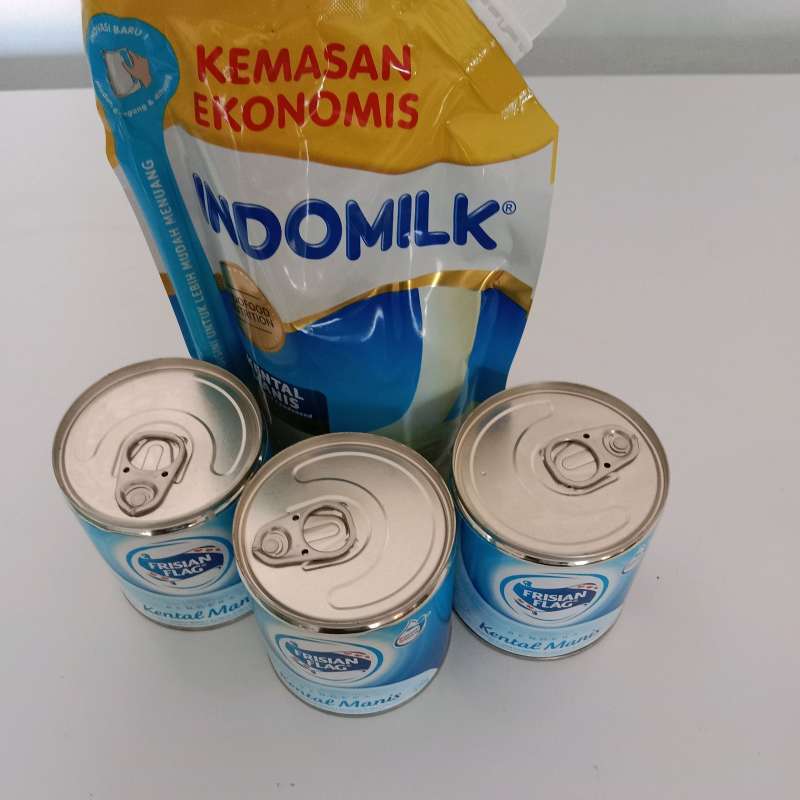 Jual PAKET HEMAT SUSU KENTAL MANIS [ 3 KEMASAN KALENG + 1 KEMASAN POUCH