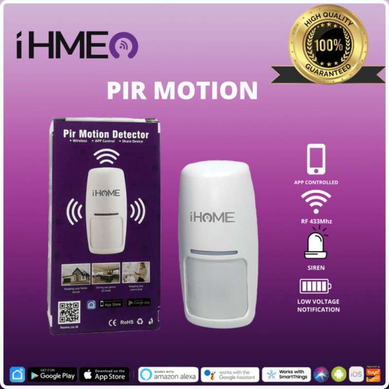 Jual Pir Motion Detector Ihme Sensor Gerak Alarm System Rf433 Wifi Tuya