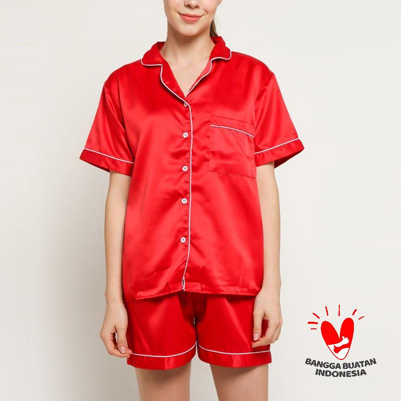 Jual FORTKLASS SATIN PP PIYAMA CELANA PENDEK BAJU TIDUR