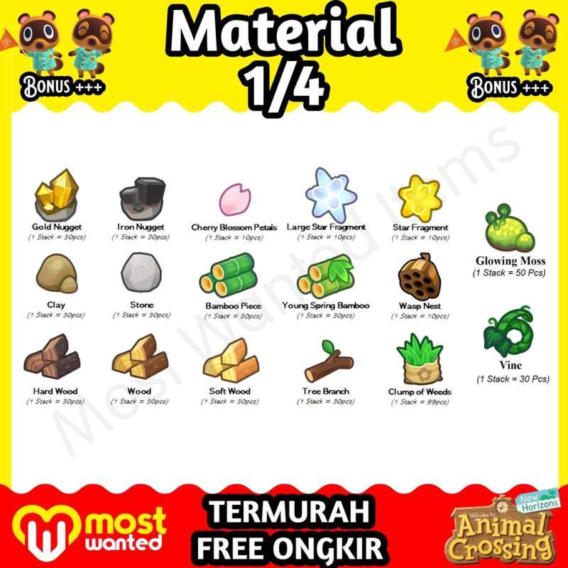 Jual [Material] Animal Crossing New Horizon ACNH NMT Bells Iron Nugget