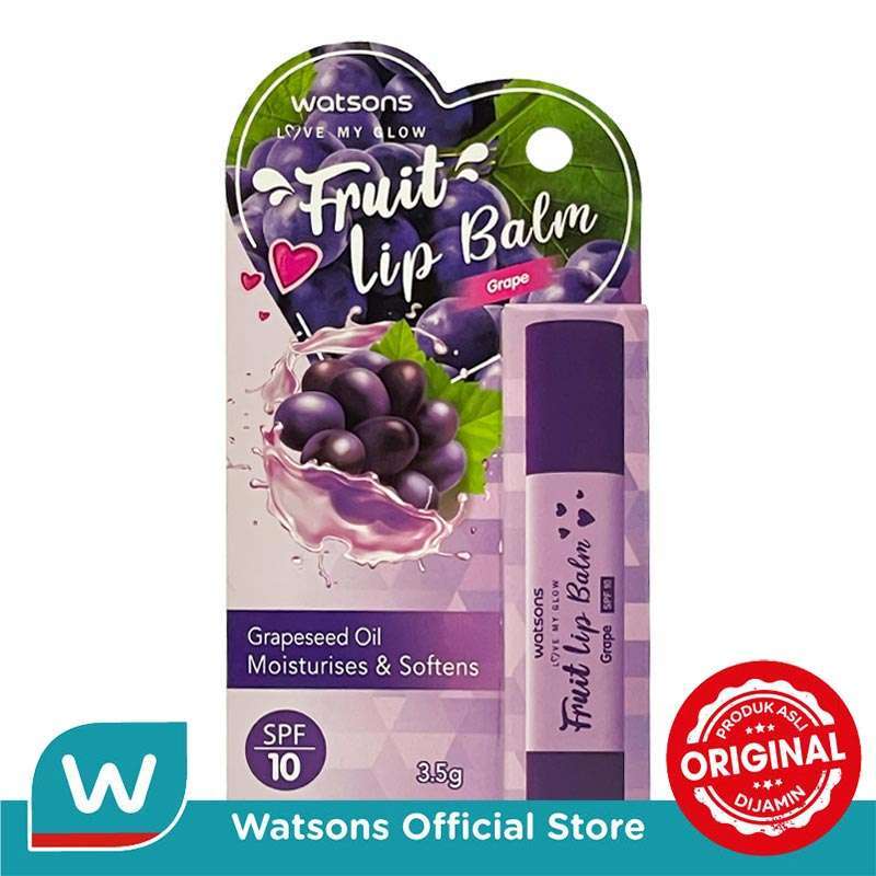 Promo Watsons Fruit Lip Balm Spf 10 3.5G Grape Diskon 36 di Seller