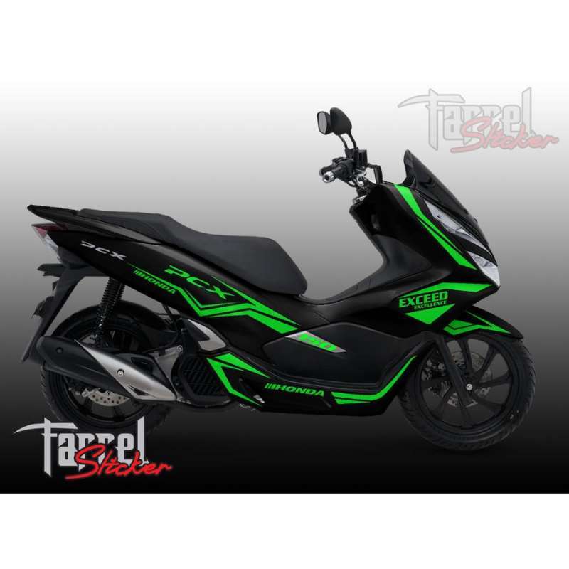 Jual stiker pcx sticker stripping pcx hijau stabilo (hitam) di Seller