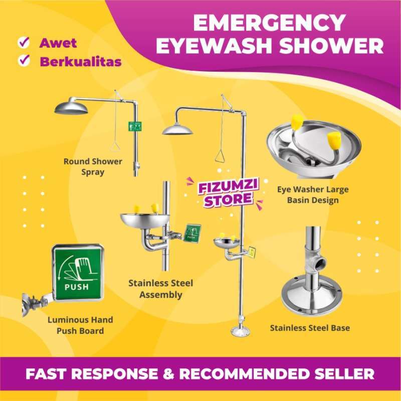 Jual Emergency Eyewash Shower, Safety Shower Eyewash Station, Emergency