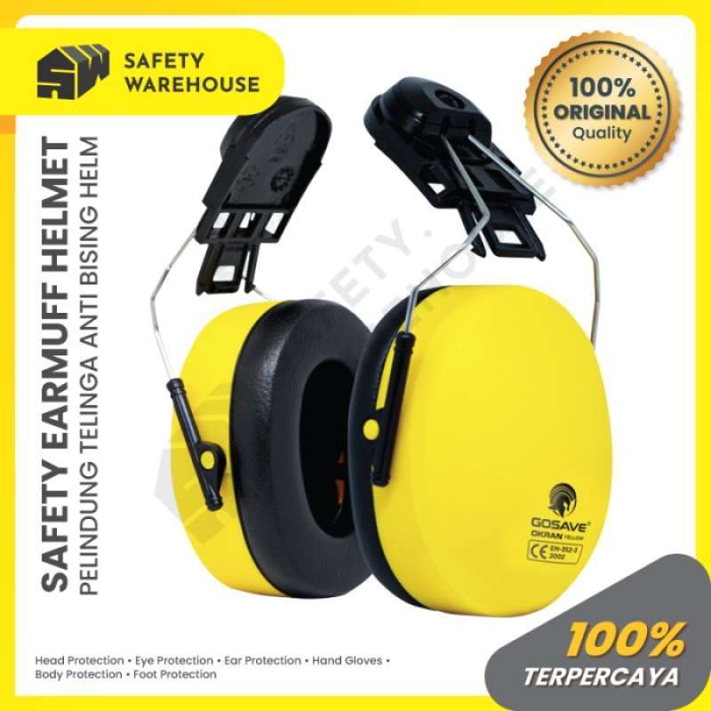 Promo Ear Muff Cantel Helmet OKRAN Earmuff Safety 28db Kuning Gosave 28