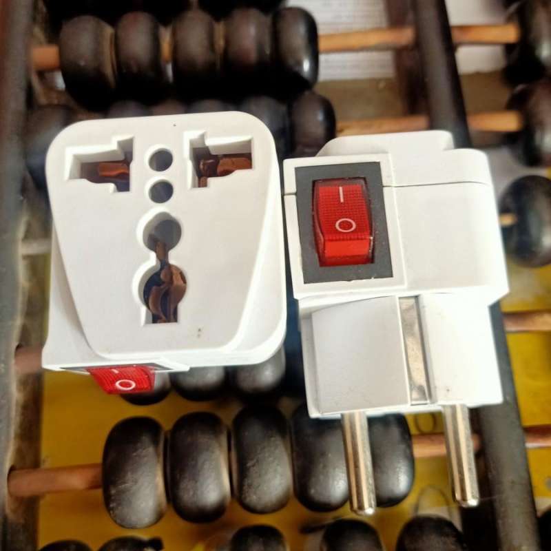 Jual Over Steker Adaptor On Off Kaki 3 Ke Kaki 2 Colokan Listrik di ...